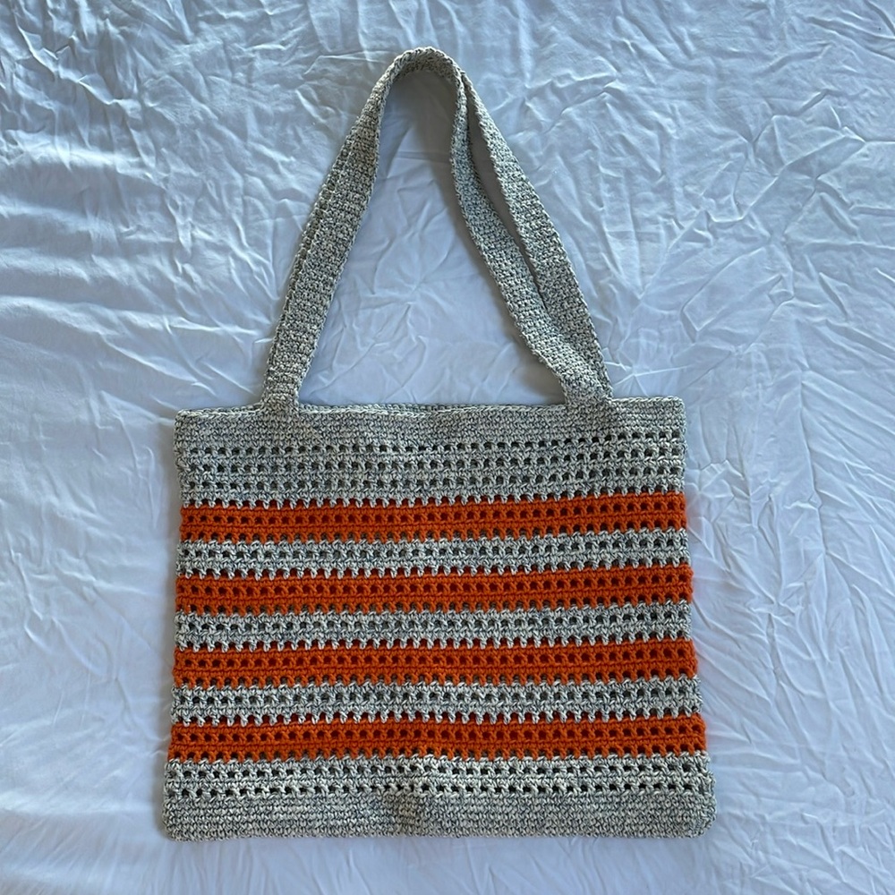 NWOT Handmade recycled denim and cotton tote bag